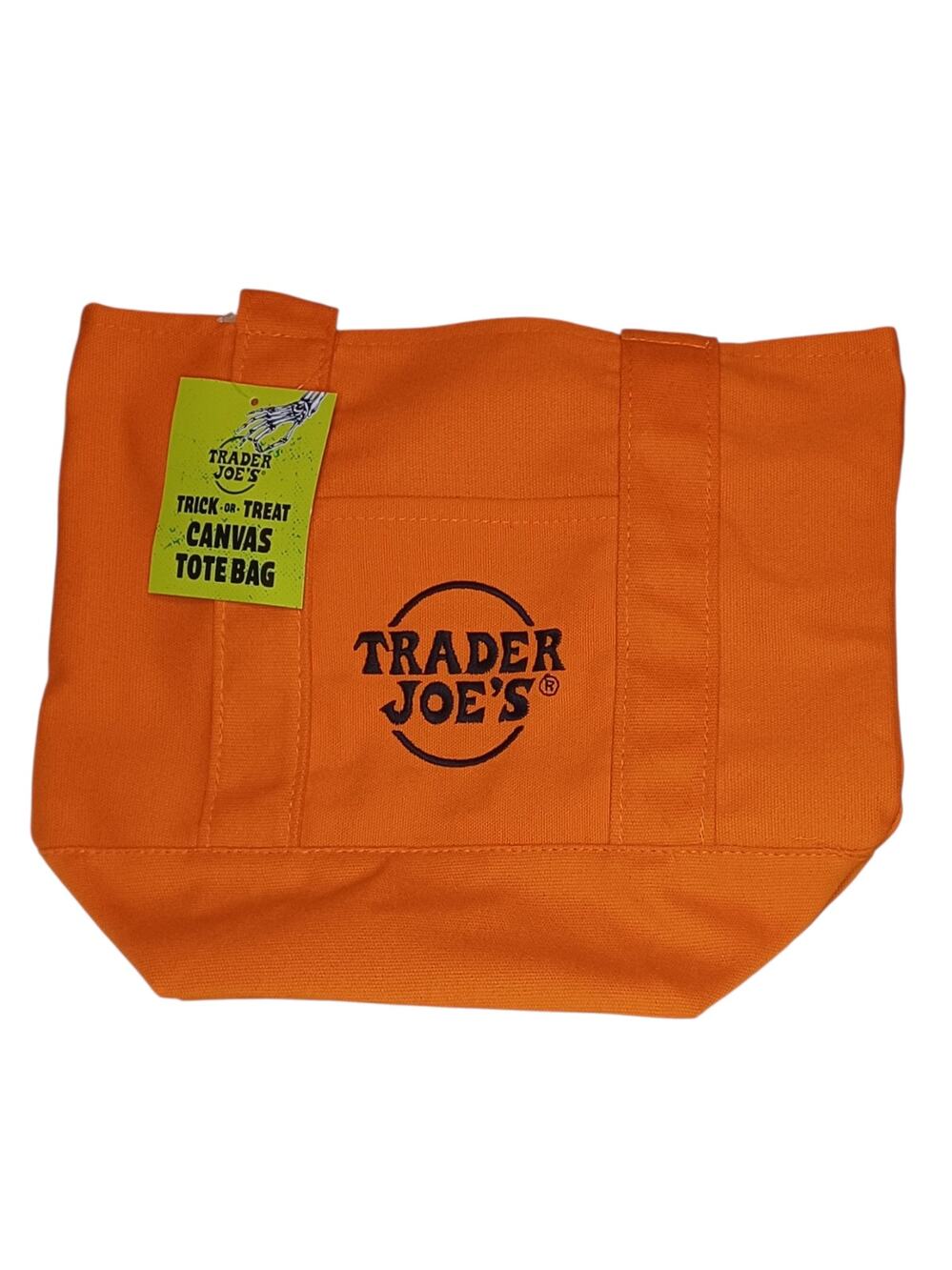 Trader Joe's Seasonal Orange Canvas Tote Bag